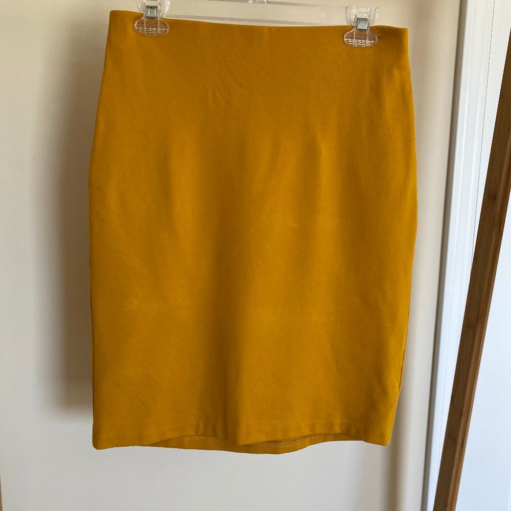 Mustard Pencil Skirt NWOT